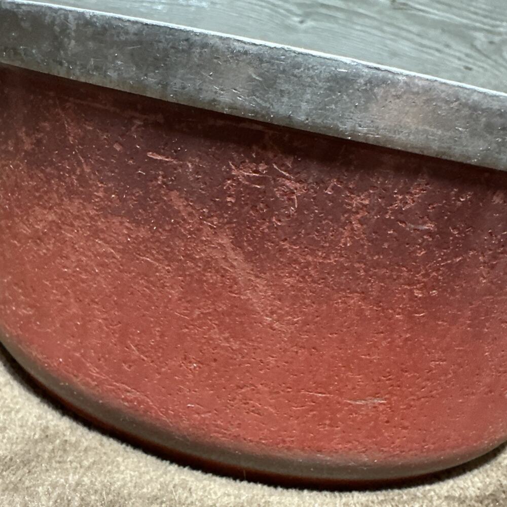 Vintage Club Cookware Red 4qt Dutch Oven Pot Without Lid 10” Diameter - Picture 3 of 14